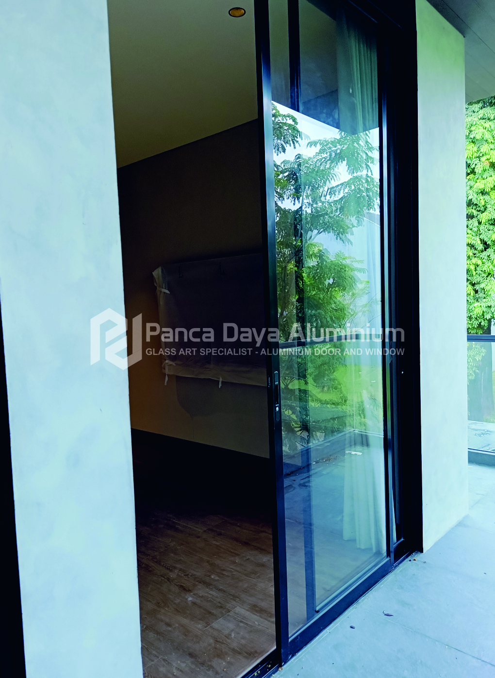 Sliding door-window black